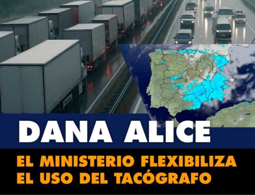 DANA «Alice»: El Ministerio flexibiliza el uso del tacógrafo entre el 12 y el 14 de octubre