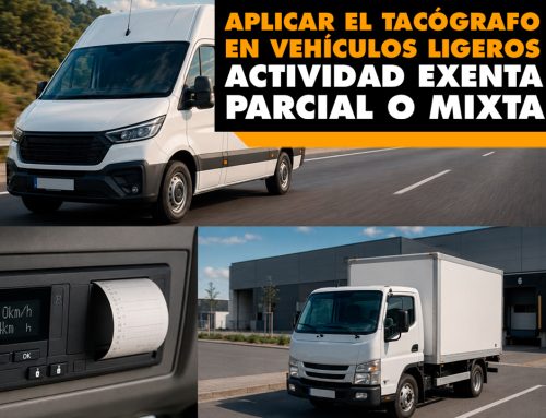Cómo aplicar el tacógrafo en vehículos ligeros con actividad exenta parcial o mixta